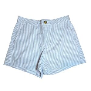 Free‎ Assembly Women's Blue White Stripe Seersucker Shorts Beach Size 0 NWT